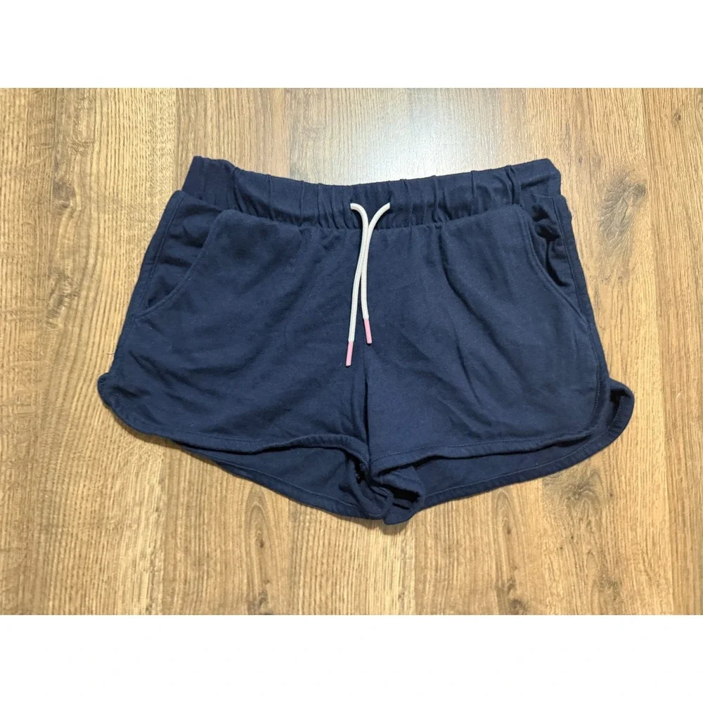 Old Navy Shorts Girls L 10-12 Navy Blue Kids Dolphin Hem Drawstring Excellent